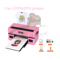 Haolic A3 DX7 Tête d'impression G5 DTG et DTF 2 en 1 Imprimante T-shirt Machine d'impression pour tout tissu Imprimante DTG automatique Imprimante DTF