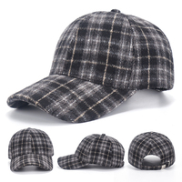 Gorra de Béisbol Deportiva Personalizada de Alta Calidad, Ajustable, para Hombre y Mujer, Diseño a Cuadros, para Invierno, Estilo Urbano, Deportivo, de 6 Paneles