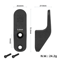 Crochet de rangement avant en plastique noir pour trottinettes électriques MI 5/5 Max/5 Pro - Support de chargement portable avec vis de fixation