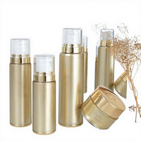 Flacon et pot cosmétiques en acrylique doré électrolytique pour lotion et crème, avec impression sérigraphique