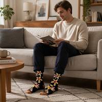 Chaussettes décontractées tendance style peinture à l'huile française 2025 pour hommes, femmes et couples, en coton peigné, résistantes à la friction