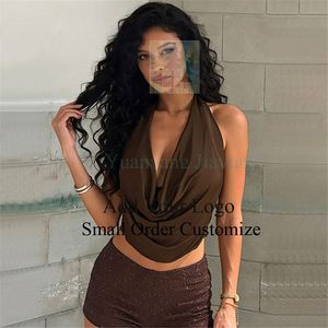 <span class=keywords><strong>Robe</strong></span> <span class=keywords><strong>Courte</strong></span> et Moulante Unie pour Femme, Personnalisée avec un Dos Nu Séduisant pour l'Été - Product Image 4