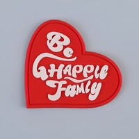 Patchs en caoutchouc souple avec logo en relief personnalisé, patchs en silicone transparent 3D, patchs en PVC pour vêtements