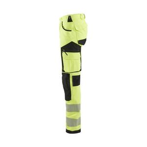 BLAKLADER - 119716423399C144 Hi-Vis <b>trousers</b> 4-way <b>stretch</b> without nail pockets Yellow/<b>Black</b> - EAN 7330509840436 HI-VIS WORKWEAR - Product Image 5