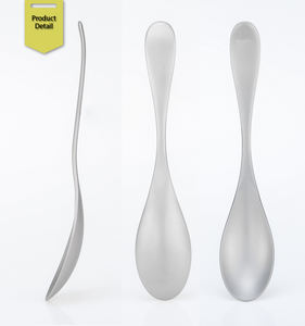 Cuillère à thé portable en titane avec logo personnalisé pour l'extérieur Vaisselle de camping Cuillère à long manche à vendre - Product Image 5