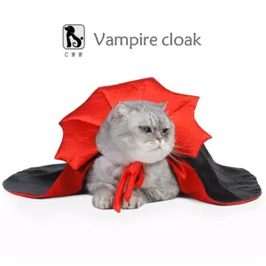 Fantasia de halloween para animais de estimação, trajes de vampiro para gatos e cachorros pequenos, vestido kawaii, roupas para animais de estimação, 2022