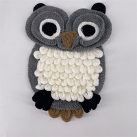 Patch de broderie tricoté par hibou en laine 3d bon marché direct d'usine
