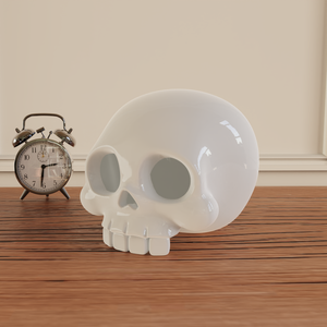 カスタムデザインクリエイティブ3D水族館オーナメントホワイトセラミックスカルヘッド型エビ繁殖魚タンク隠れ家洞窟 - Product Image 5