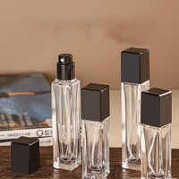 5ml 10ml sampel semprot parfum kecil isi ulang botol perjalanan kaca wadah parfum bentuk persegi