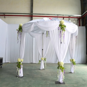 Aluminium customized <b>stand</b> <b>pipe</b> and chiffon drapes for wedding decoration - Product Image 6