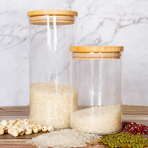 Venta al por mayor tanque de almacenamiento de vidrio de alto boro con diseño clásico gran sin plomo eficiente almacenamiento comida <span class=keywords><strong>café</strong></span> miel tarros taza - Product Image 1