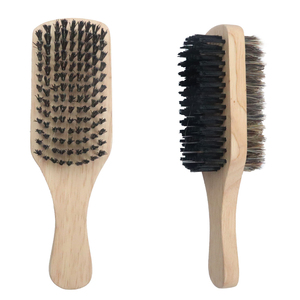 Set de Cepillo para Cabello de Cerdas de Jabalí y Peine Ovalado de Madera, Cerdas Naturales de Suavidad Media para Cabello Fino/Finísimo, Restaura el Brillo y la Textura - Product Image 5