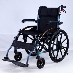 Silla de ruedas manual KS de aleación de aluminio plegable ultraligera para ancianos y personas con discapacidad, ayuda para la movilidad. - Product Image 3