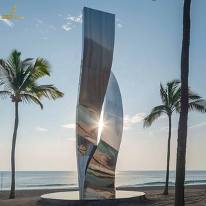 Art abstrait moderne personnalisé Sculpture <span class=keywords><strong>rond</strong></span>-<span class=keywords><strong>point</strong></span> en acier inoxydable de haute qualité - Product Image 6