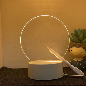Bricolage LED 3d Creatives Pen Rewrit Luminous Blank Led Note Board Acrylique Moderne USB Recharge Rewrirable Night Light - Product Image 5