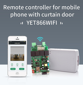 YET866WTR pour porte de garage roulante, contrôleur radio Internet pour portail électrique 433mhz HCS300, <span class=keywords><strong>moteur</strong></span> latéral avec 2 télécommandes - Product Image 1