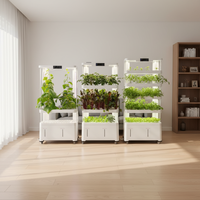 Système de jardinage aéroponique intelligent d'intérieur avec pompe, armoire de culture LED à 5 niveaux pour laitues, herbes et légumes - HydroBlue