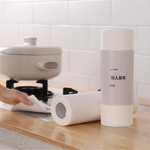 Paño de Limpieza Desechable Lazy Rag para Cocina, Rollo de 50 Piezas, Absorbente, Resistente al Aceite, Diseño Desprendible - Product Image 2