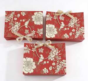 Beautiful Elegant Fashion Environmental Floral Wedding Birthday Gift Paper Bag Bow Ribbon Paper Shopping Paper Handbag - Product Image 3