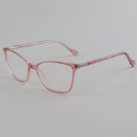 Monture de lunettes optiques œil-de-chat dégradé rouge TR pour femme, monture de lunettes de vue tendance