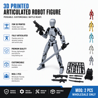 Figura de Robot de Plástico Articulado y Móvil, Ensamblado, con Caja Original - Producto Semiterminado