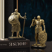 Résine Artisanat Victoire Chevalier Statue Résine Art Décoration De La Maison Solider Figurine Rétro Armure Chevalier