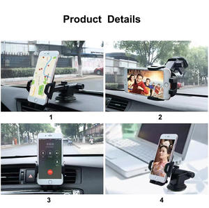 ที่ยึดโทรศัพท์มือถือในรถยนต์แบบพกพา 360 องศา ที่ยึดติดกับคอนโซลหน้ารถ ที่วางโทรศัพท์มือถือแบบยึดกระจกหน้ารถ - Product Image 2