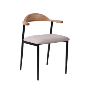 Nordic bianco struttura in legno moderna cucina sedia da pranzo imbottita sedia da sala da pranzo per tavolo da pranzo