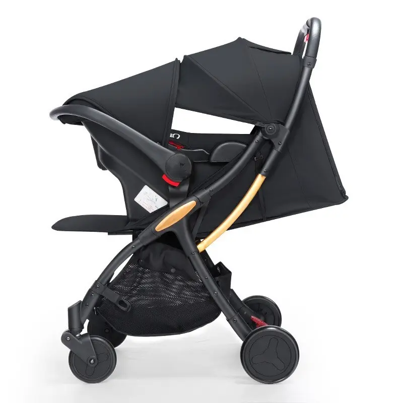 2023 EN1888 Certificado Cochecito de bebé de lujo de alta calidad High View Baby Pram Carrier 3 en 1 Cuero personalizado OEM personalizado