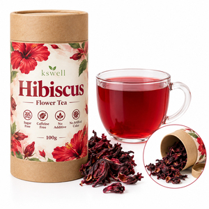 Thé en vrac <span class=keywords><strong>de</strong></span> fleurs d'hibiscus sans caféine, marque privée OEM ODM, Roselle en vrac, 100g - Product Image 1