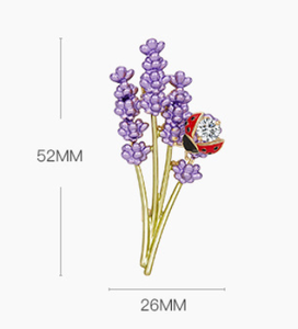 <span class=keywords><strong>Coccinella</strong></span> a sette macchie da <span class=keywords><strong>donna</strong></span> gioielli da regalo in metallo smaltato viola color lavanda e spille spille da spilla per abiti - Product Image 6