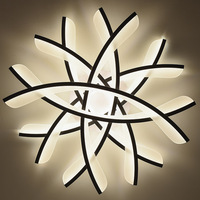 Plafonnier de salon en fer et acrylique, lampe LED pour chambre à coucher, design moderne minimaliste pissenlit flocon de neige, télécommande, CRI élevé 90