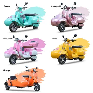 Motocicleta Eléctrica de Tres Ruedas con Sidecar Rome Holiday, Scooter Baga para Turismo y Desplazamientos, 40-50 km/h, Autonomía de más de 65 km - Product Image 6