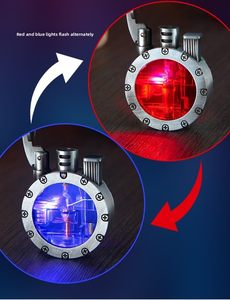 ไฟแช็คแบบพกพา ทนลม ไฟสีฟ้าใส มองเห็นเปลวไฟได้  วัสดุโลหะ ใช้แก๊ส  พร้อมไฟ LED  เป็นมิตรกับสิ่งแวดล้อม เหมาะสำหรับงานปาร์ตี้ ทันสมัย - Product Image 5