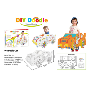 Auto da <span class=keywords><strong>Corsa</strong></span> in Cartone per Bambini, Casa Gioco in Cartone da Colorare con Certificazione EN71 - Product Image 4