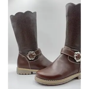 <b>Girls</b>' BARRY <b>BOOTS</b> ONDITAS CAFE Elegant Brown Express Leather Breathable Comfortable Wool Upper Korean Lace-Up <b>Snow</b> <b>Boots</b> Autumn - Product Image 4