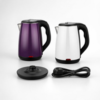 Bouilloire électrique 1,8 L en plastique à double enveloppe, design froid au toucher, avec fonction maintien au chaud et protection anti-chauffe à sec, pour usage domestique, hôtelier et extérieur