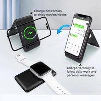 Accesorio para teléfono móvil Caja de regalo Set Soporte para teléfono 6 en 1 Kit de adaptador de cable USB con cargador rápido inalámbrico de 15W para reloj de teléfono móvil