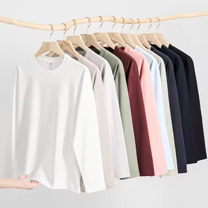 เสื้อยืดคอกว้างทรงโอเวอร์ไซส์ผ้าคอตตอนลายก้างปลา น้ำหนัก 300 กรัม สำหรับผู้ชาย สวมใส่สบาย ระบายอากาศได้ดี ไม่มีลาย - Product Image 1