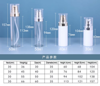Bouteille de pompe de lotion d'huile essentielle épaisse en plastique blanc clair de haute qualité pour animaux de compagnie 30ml 40ml 50ml 60ml bouteille en PET de brouillard de pulvérisation givré