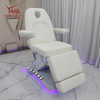 Fauteuil de Beauté Électrique Multifonctionnel Professionnel Confortable Blanc Réglable pour Salon de Beauté et Clinique