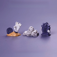 Résine décorative KI Zhuojing, micro-paysage, zombie d'Halloween, petite décoration pour bureau ou console centrale de voiture
