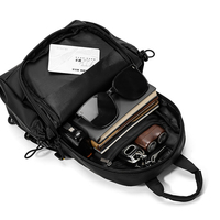 Sac de poitrine en nylon Bangtu Fashion, fermeture éclair, imperméable, durable, capacité de 5,7 L, pour les activités de plein air, les sports, l'usage quotidien, les voyages