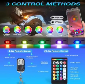 Dynamic RGB Car Neon Light Kit Té<span class=keywords><strong>l</strong></span>écommandé Ambient Glow Voitures et camions Style extérieur personnalisé - Product Image 5