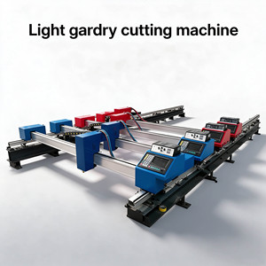 Máquina de corte CNC de tipo pórtico ligero de bajo costo, cortadora de plasma y llama de doble propósito para procesamiento de metales en taller - Product Image 1