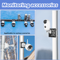 Support d'angle de montage latéral en acier inoxydable avec cerceau pour caméra de sécurité CCTV