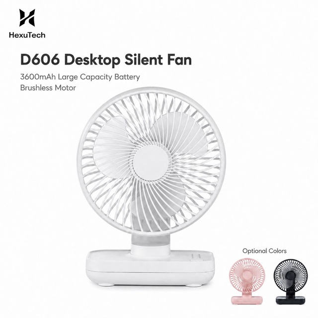 D606 Hot Selling High Quality Portable Mini USB Rechargeable Silence 4 Speeds Desktop Standing Fan for Office Home Hotel