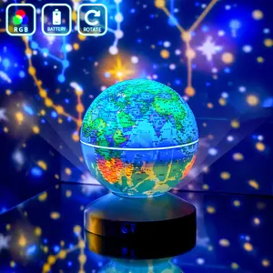 I giocattoli per l'illuminazione della geografia hanno condotto la lampada del proiettore del cielo stellato della luce notturna a batteria per i bambini scatola dei colori moderna DC 5V
