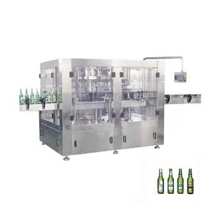 Turnkey project glass bottle sparkling wine making filling capping machine / champagne liquor bottling equipment