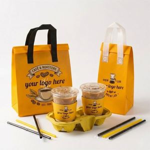 Sac isotherme personnalisé avec logo, non tissé, isolé, pour la livraison de gâteaux, de pizzas, d'épicerie, de nourriture - Product Image 2